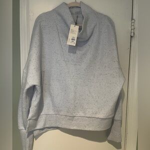 Exercise performance sweatshirt - women’s L light grey color- “herringbone”